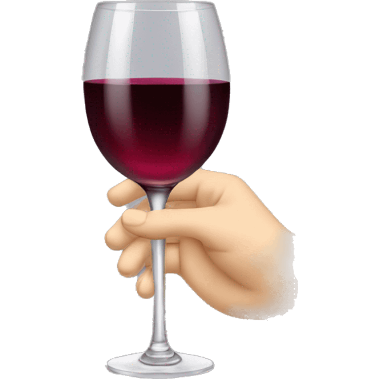 Hand passing a wine glass to someone emoji