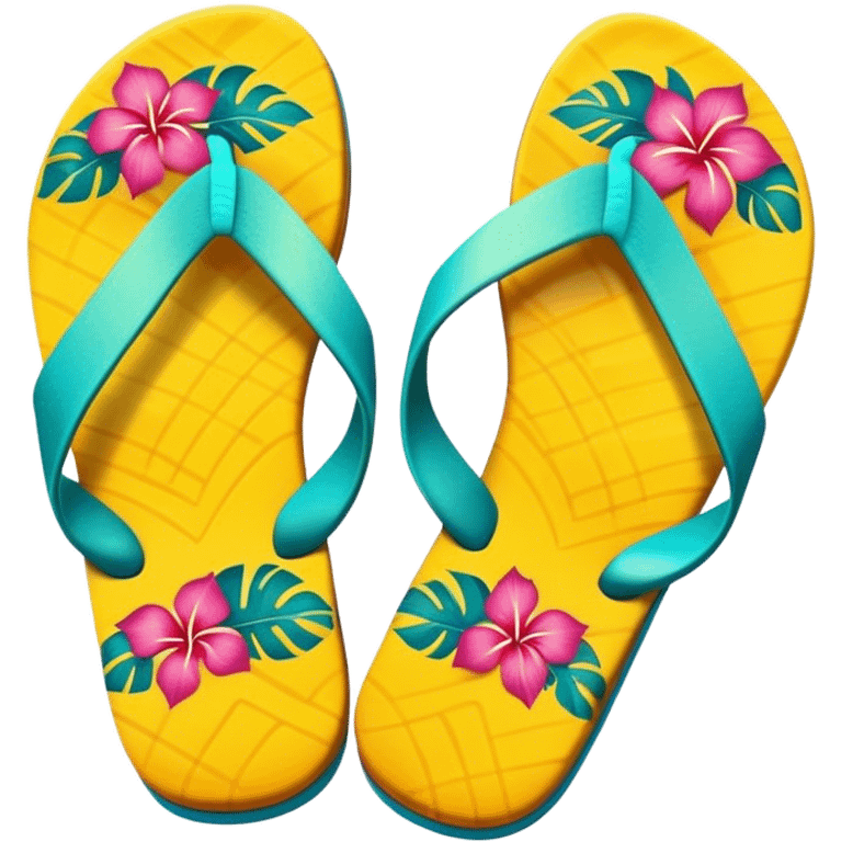 Hawaiian beach slippers emoji