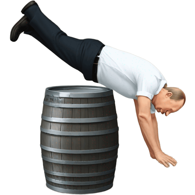 Vladimir Putin doing a keg stand  emoji