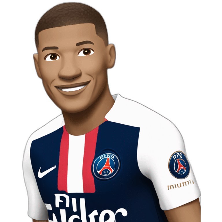 Kylian Mbappé maillot PSG emoji