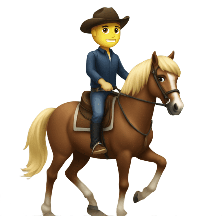 My boyfriend ryan riding a horse  emoji