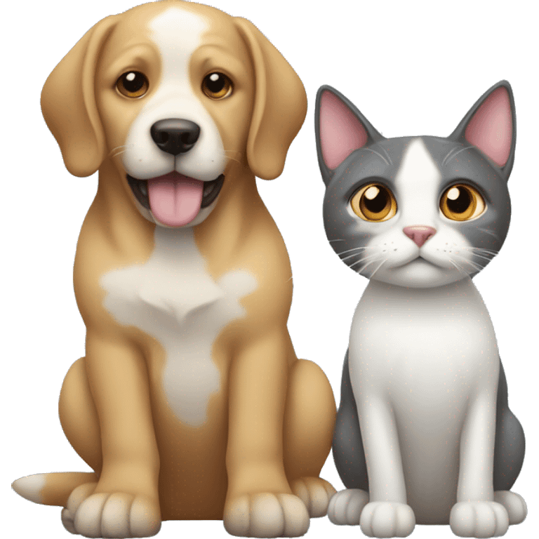 Dog and cat emoji