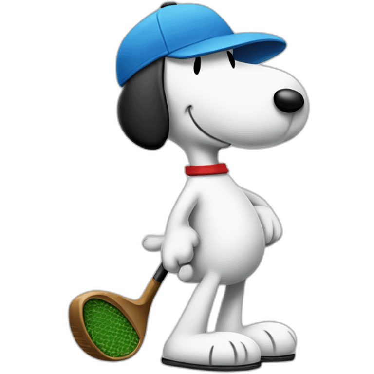 snoopy golfing emoji