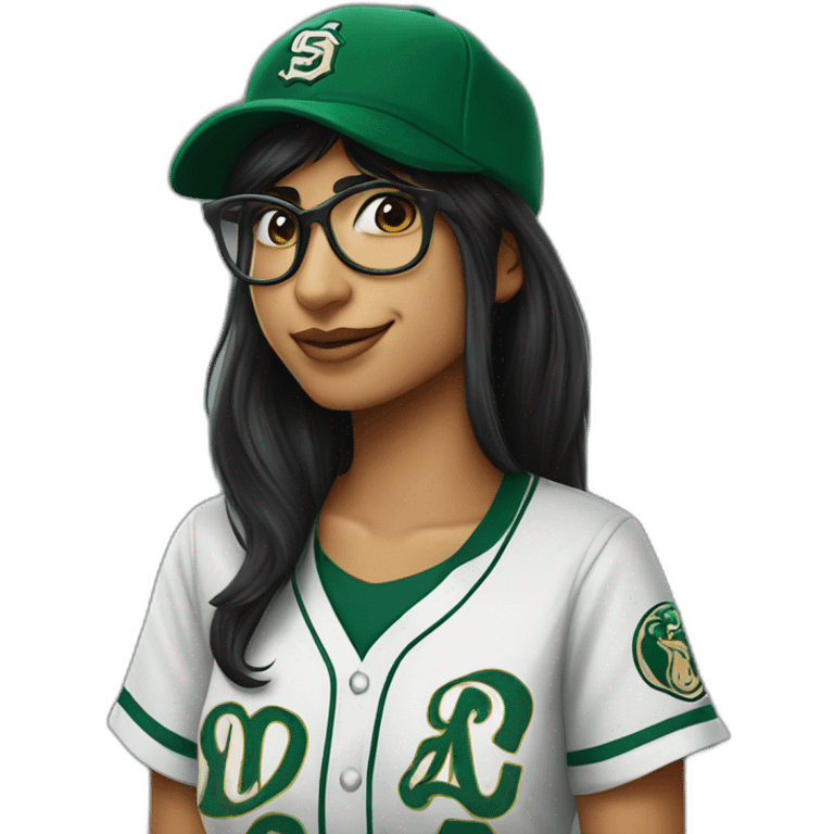 Mia Khalifa slytherin baseball tshirt emoji