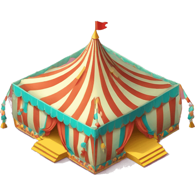 Isometric circus tent  emoji