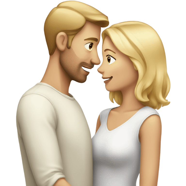 White male Love blonde woman  emoji