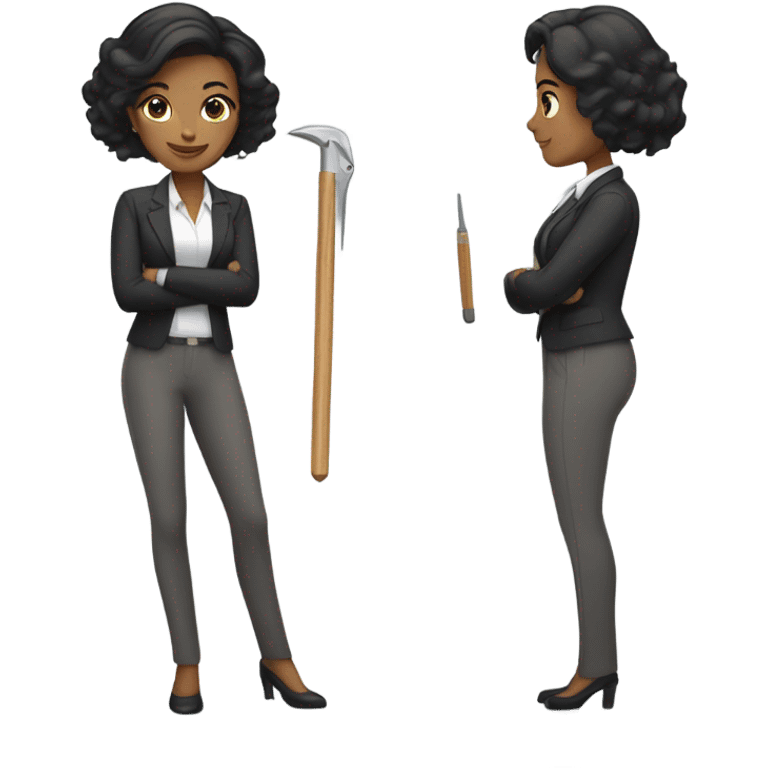 woman profession architect black hair emoji