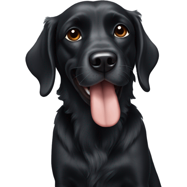 A black dog cocker  emoji