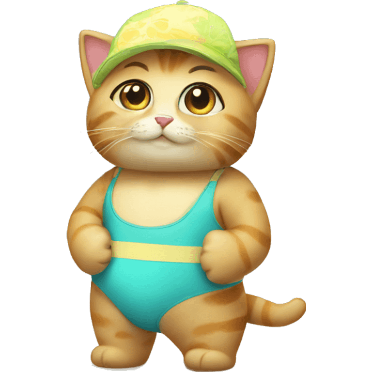 cute cat in swimsuit  emoji