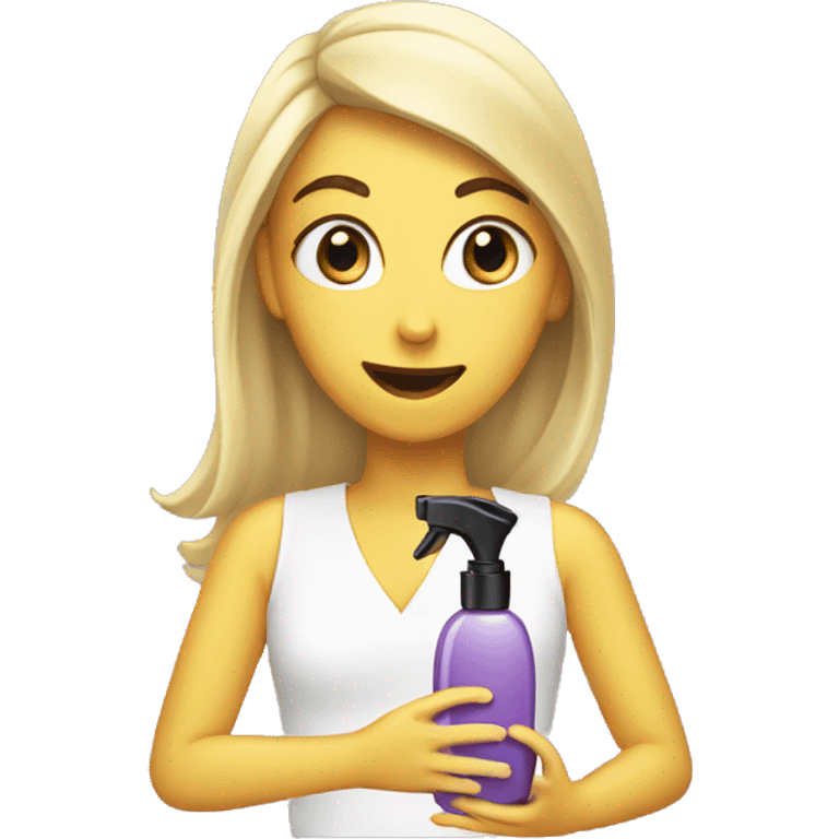 girl spraying parfume on  emoji