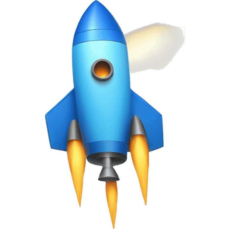 messagebird blue rocket launching diagonal emoji