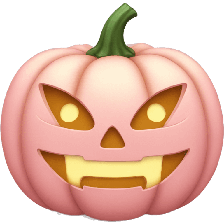 Light pink Pumpkin in bow emoji