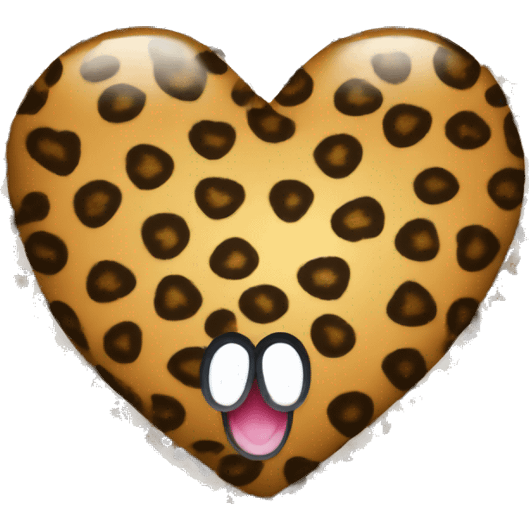 Heart with leopard print  emoji