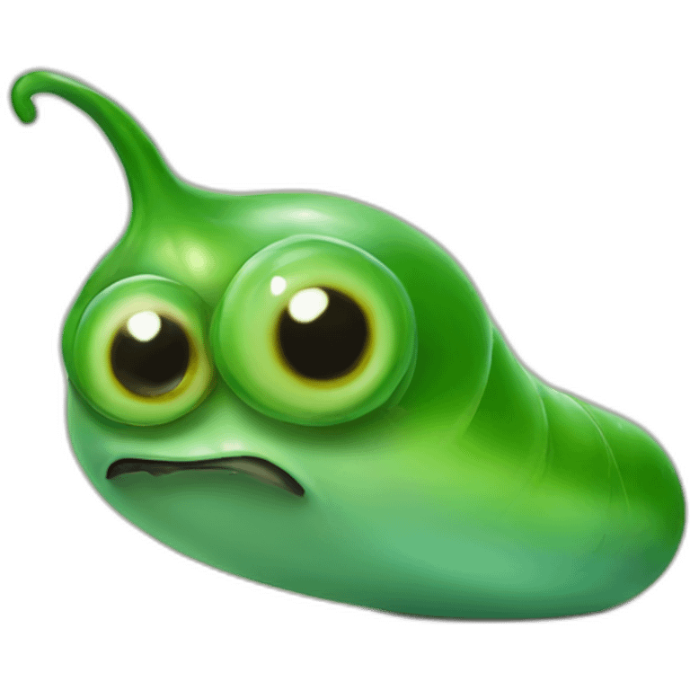 green slug with one eye emoji