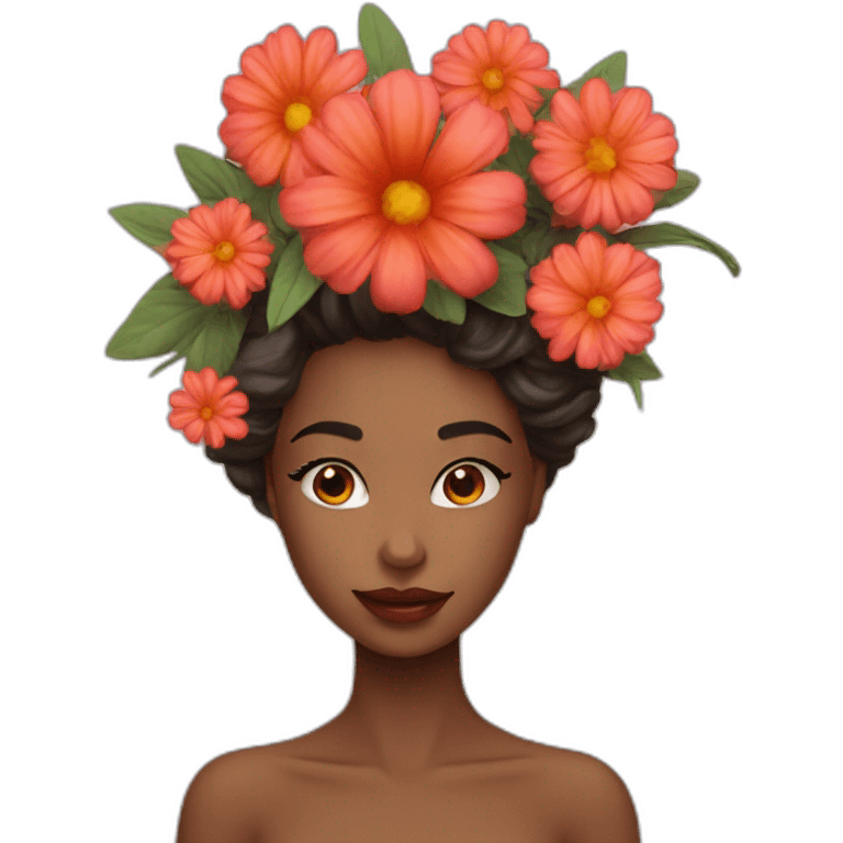 Sexy girl flowers emoji