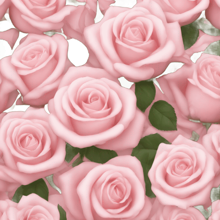 bunch of pale pink roses emoji