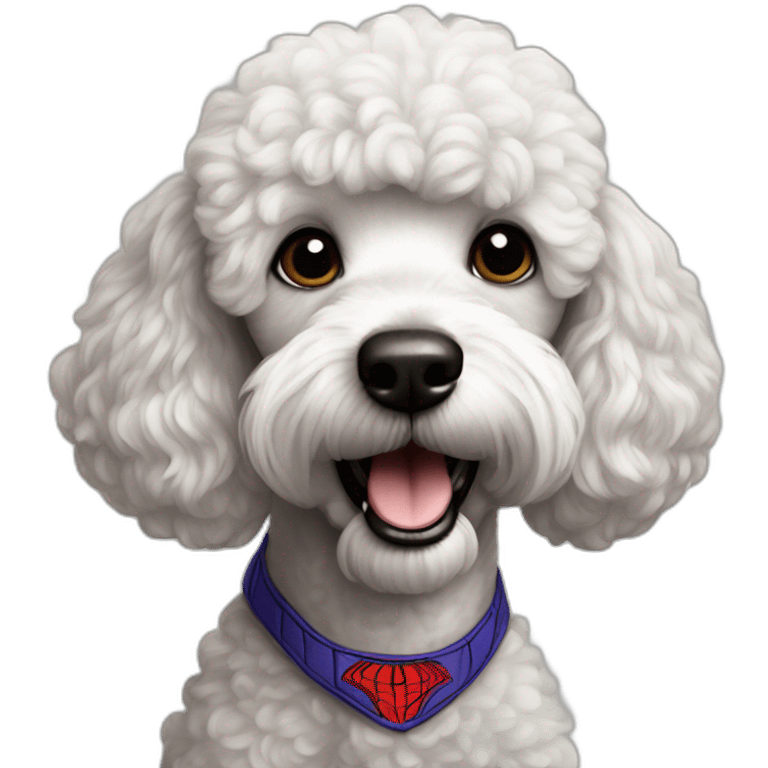 Spider man french Poodle emoji