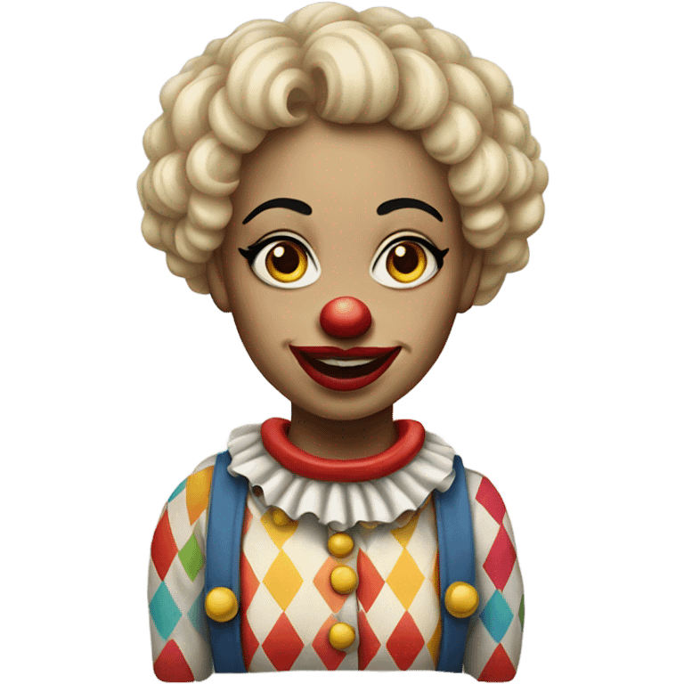 Light skin female clown  emoji