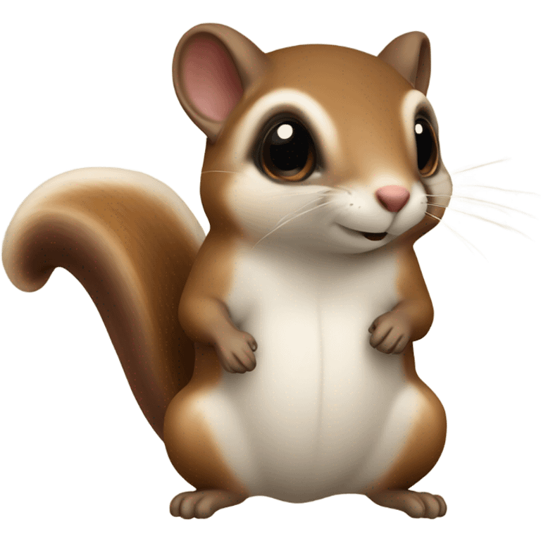 Flying squirrel with an acorn on its back emoji