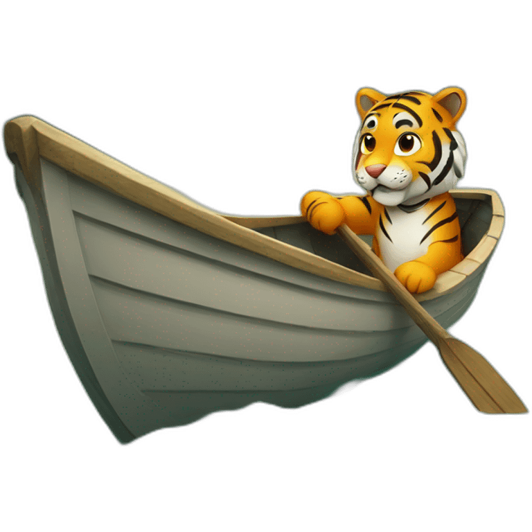 Tiger in a boat emoji