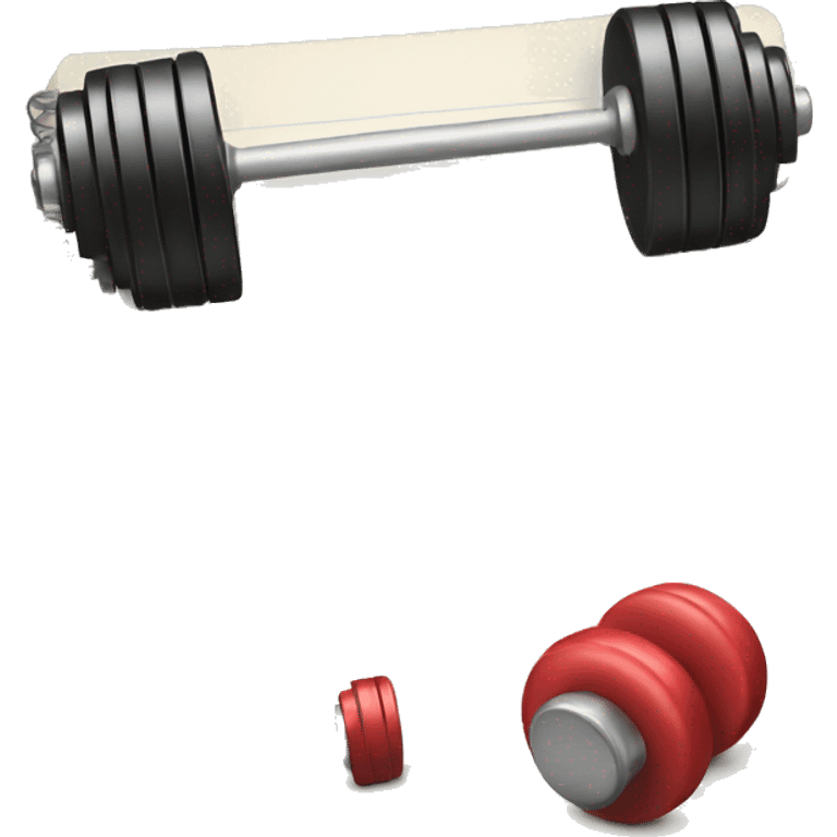 notebook and dumbbell emoji