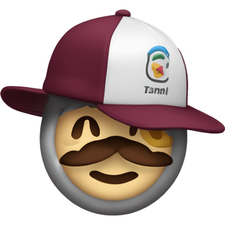 UN Buitre CON GORRA COLOR VINO QUE EN MEDIO TENGA UNA W COLOR AARI emoji