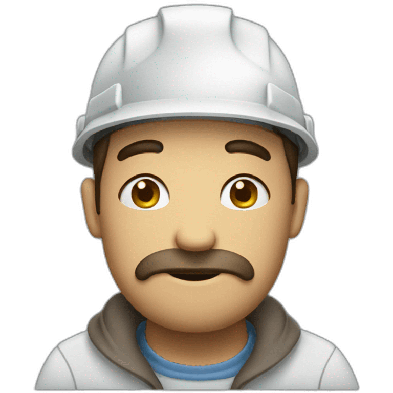 sleepy workman drinking coffee emoji