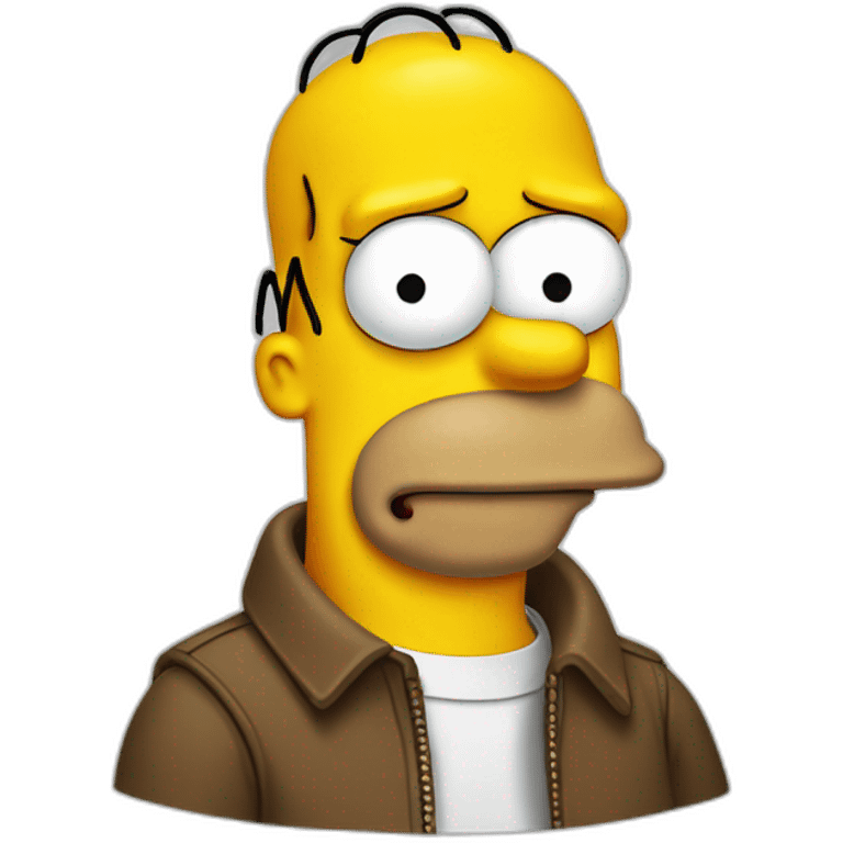 Homer Simpson avec cheveux roux emoji