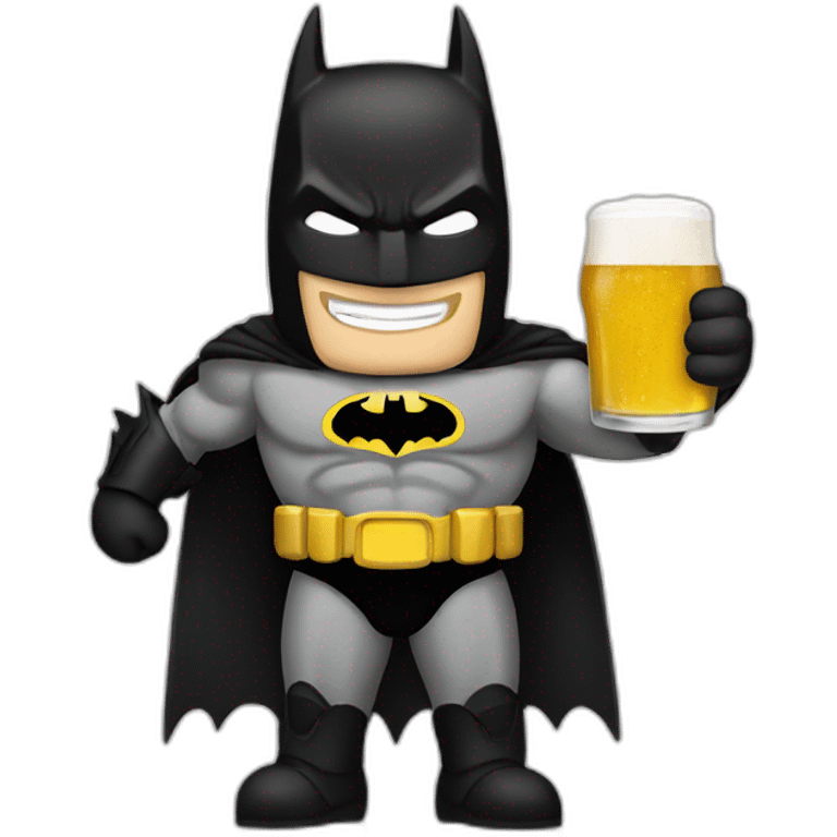 Batman avec une bière emoji