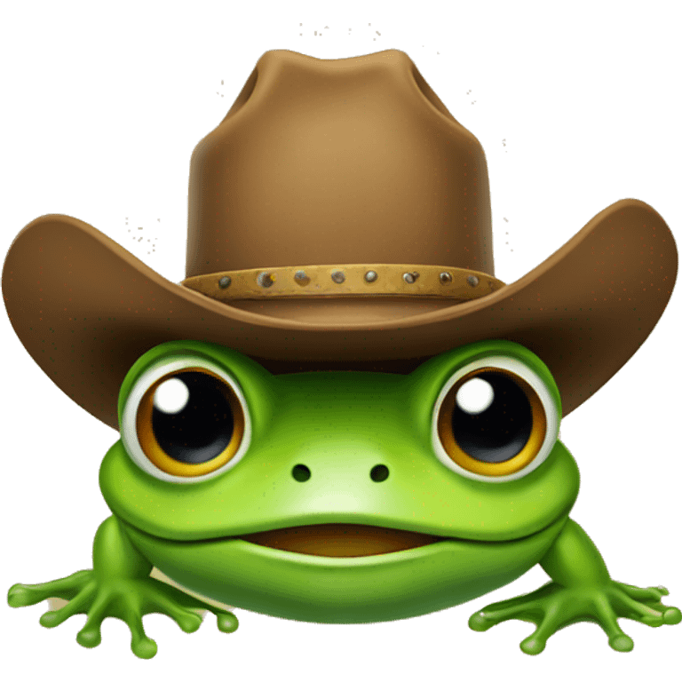 Frog with cowboy hat emoji