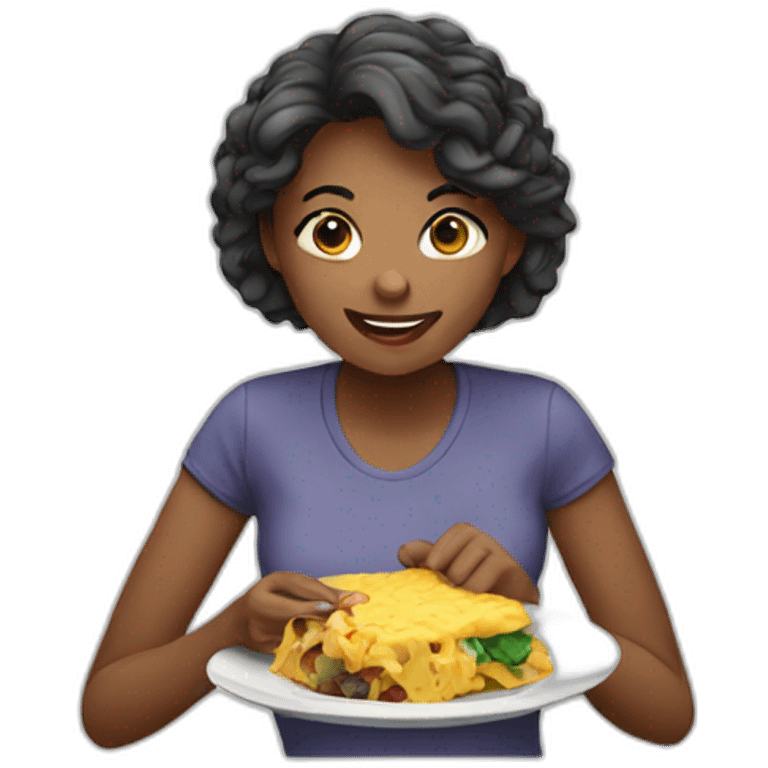 WOMAN EATING emoji