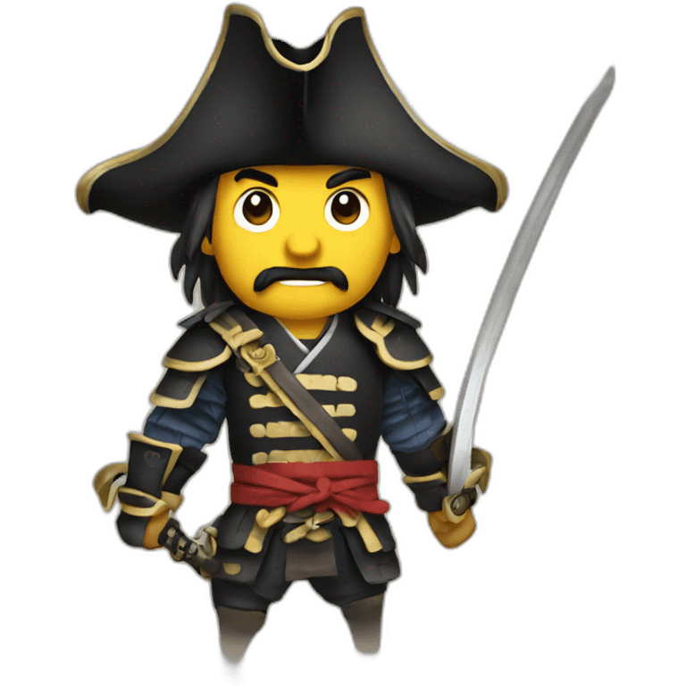 Pirate samurai emoji