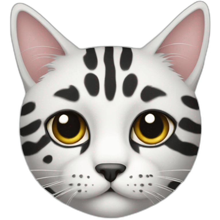 cat with black and white spots emoji