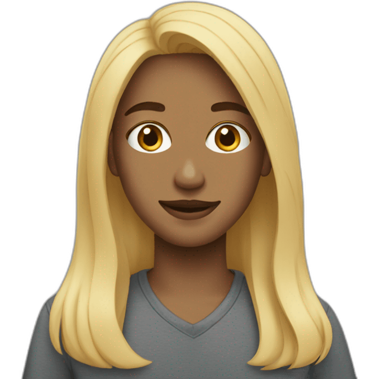 mixed race man and blonde woman emoji