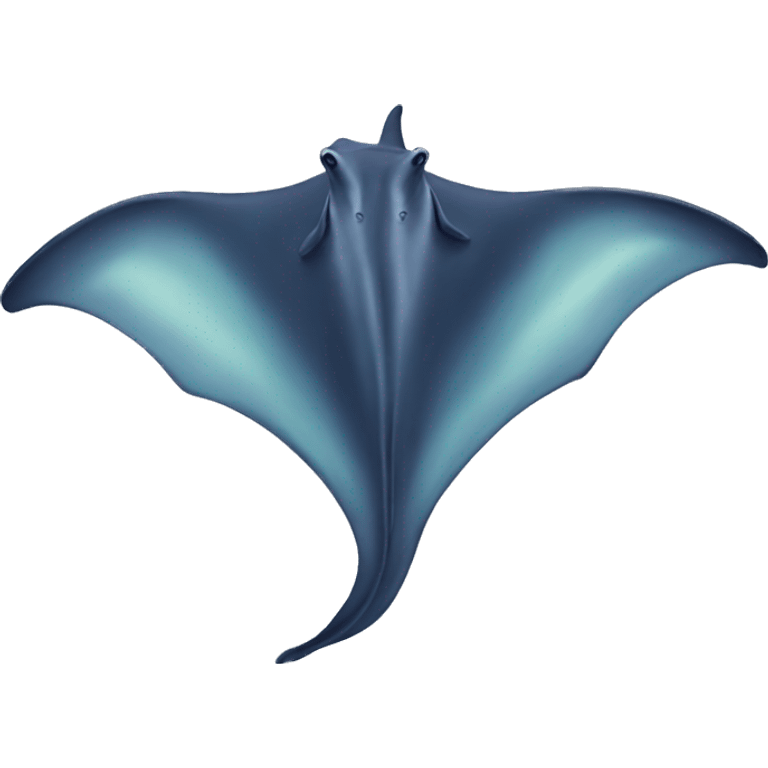 Friendly and wise manta ray emoji