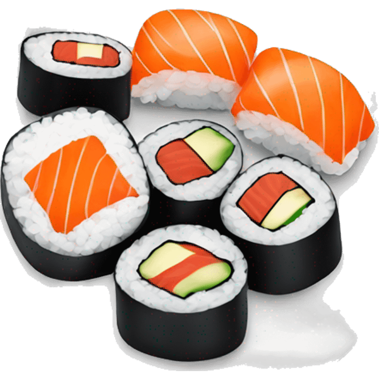 a plate of sushi emoji