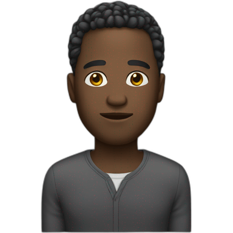 black man with client emoji