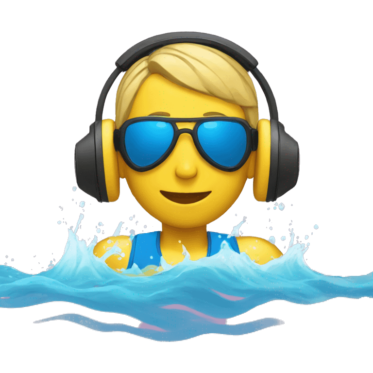 swimmer with headphones on emoji