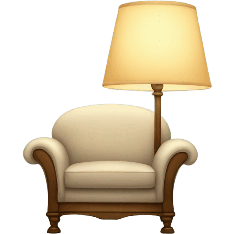 Couch with lamp emoji