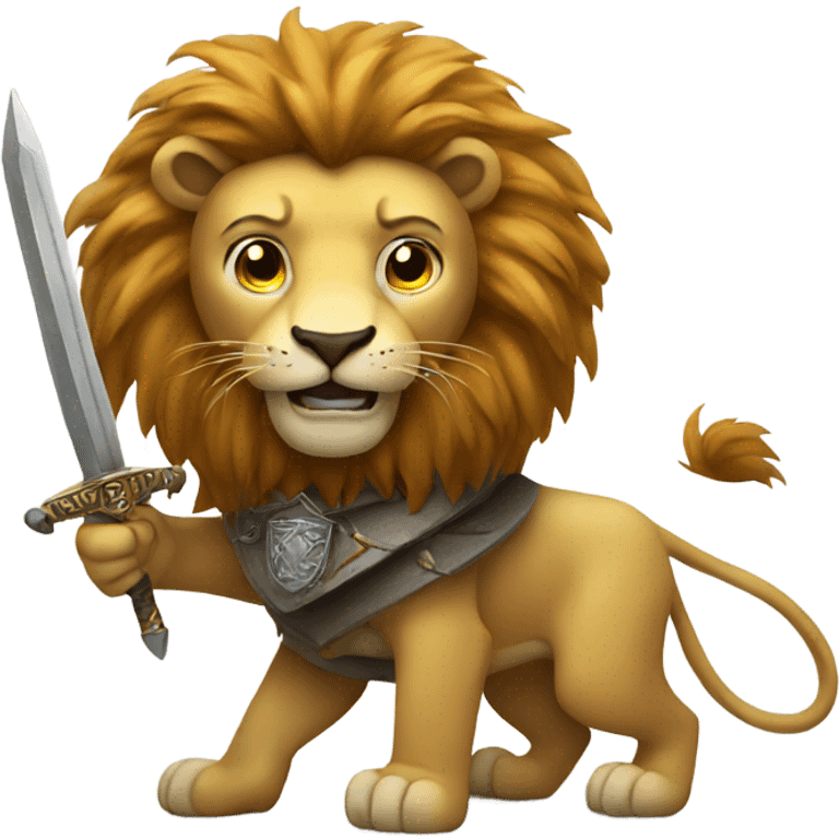 Lion with sword  emoji