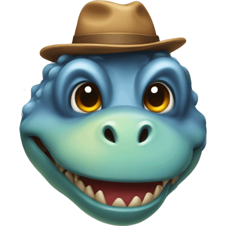 Dinasour with a hat  emoji