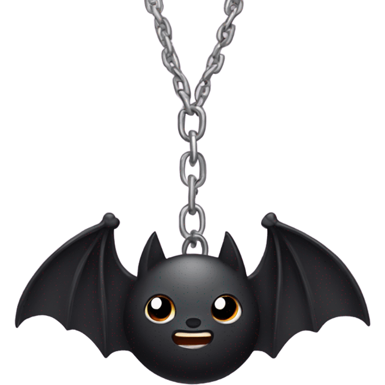 A bat with a chain necklace  emoji