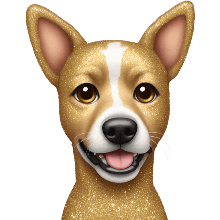 Glitter dog emoji