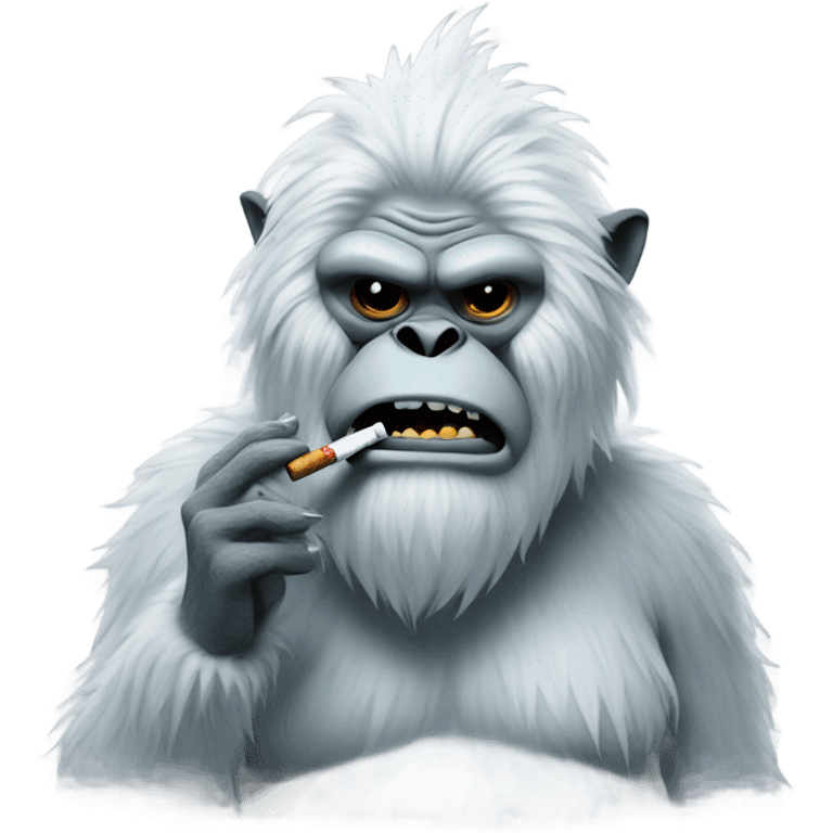 Yeti smoking a cigarette  emoji