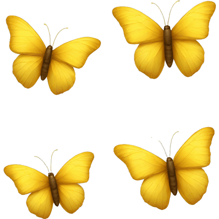 Three yellow butterflies  emoji