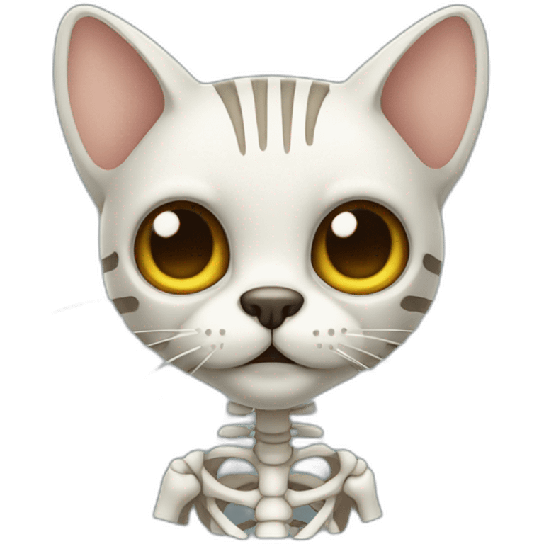 cute cat skeleton emoji