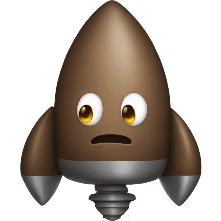 Poop rocket emoji