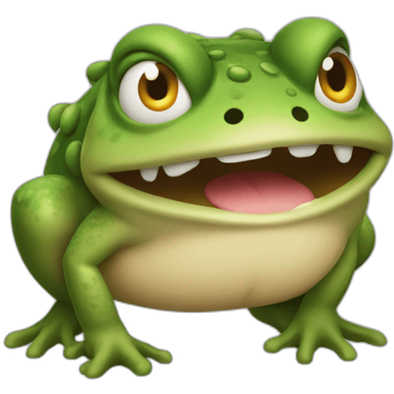 Angry toad from Nintendo emoji