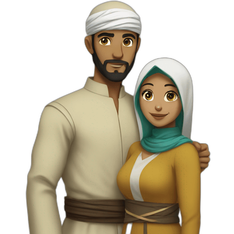 muslim couple atla cosplay emoji