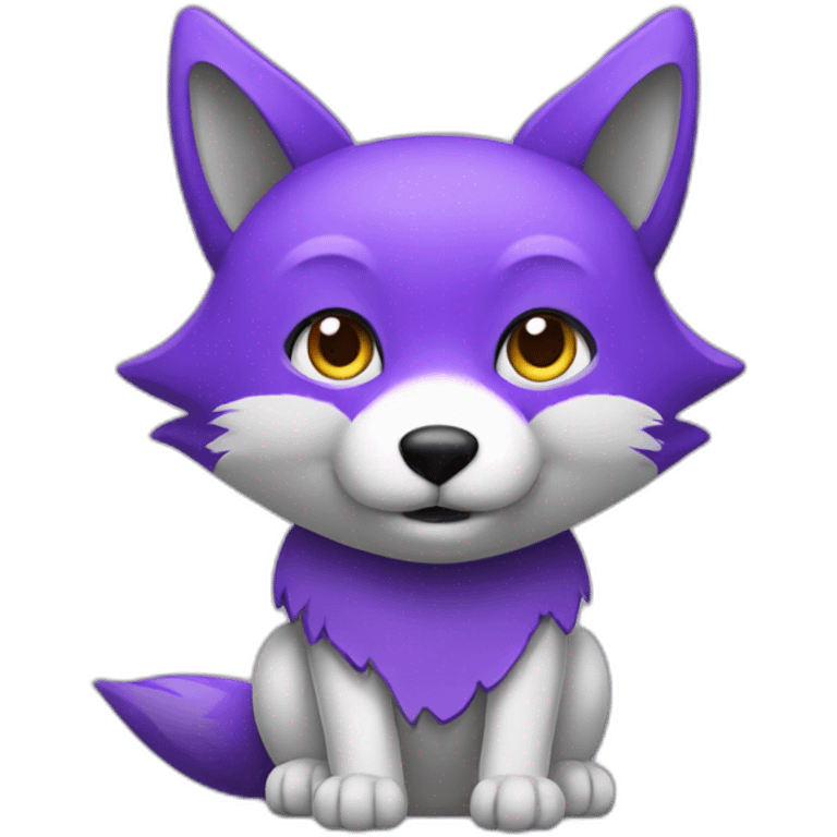 a purple fox with a t shirt emoji